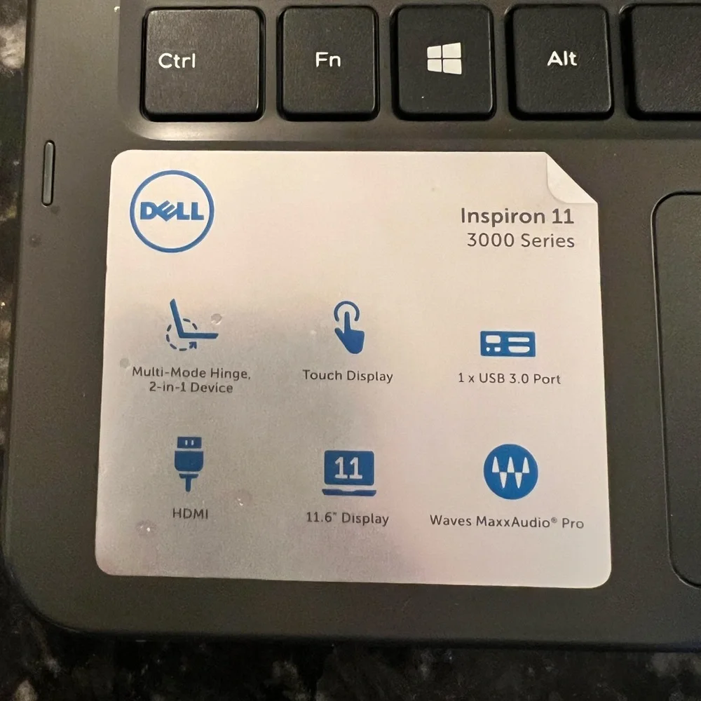 Dell Inspiron 11 Laptop that folds into a tablet.